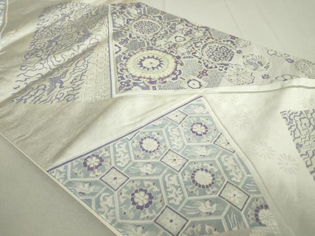 平和屋着物◎六通柄袋帯 正倉院花文 金銀糸 正絹 逸品 DAAP3231ar