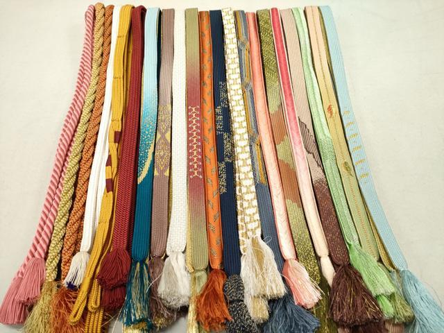 平和屋着物●和装小物 帯締め20本 高麗組 冠組 亀甲組 金銀糸 逸品 DAAP5128by