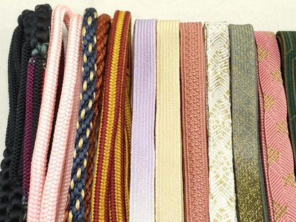平和屋着物●和装小物 帯締め20本 高麗組 笹浪組 冠組 金銀糸 逸品 DAAP5132by