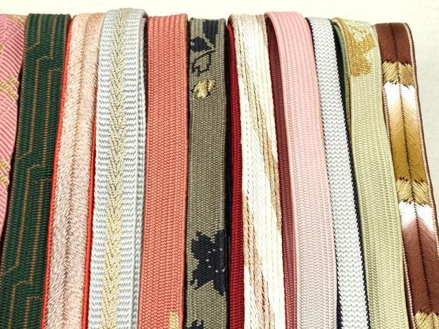 平和屋着物●和装小物 帯締め20本 高麗組 笹浪組 冠組 金銀糸 逸品 DAAP5132by