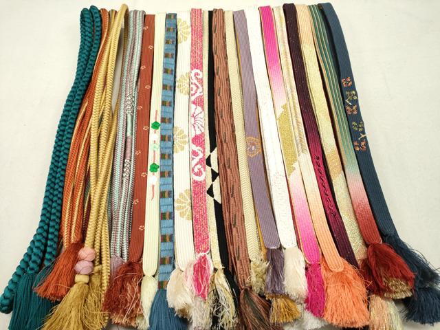 平和屋着物●和装小物 帯締め20本 高麗組 笹浪組 あわじ玉 金糸 逸品 DAAP5134by