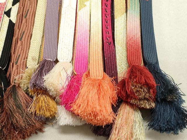 平和屋着物●和装小物 帯締め20本 高麗組 笹浪組 あわじ玉 金糸 逸品 DAAP5134by