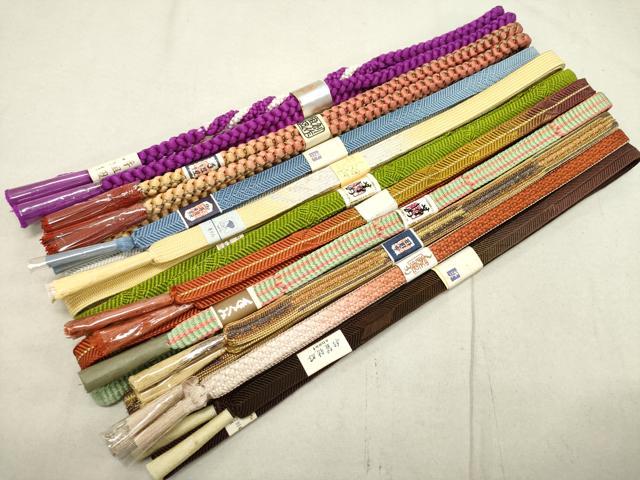 平和屋着物●和装小物 帯締め10本 高麗組 笹浪組 くみひも 金糸 逸品 未使用 DAAP5137by