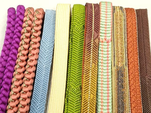 平和屋着物●和装小物 帯締め10本 高麗組 笹浪組 くみひも 金糸 逸品 未使用 DAAP5137by