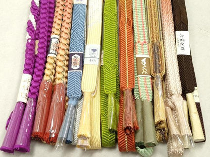 平和屋着物●和装小物 帯締め10本 高麗組 笹浪組 くみひも 金糸 逸品 未使用 DAAP5137by