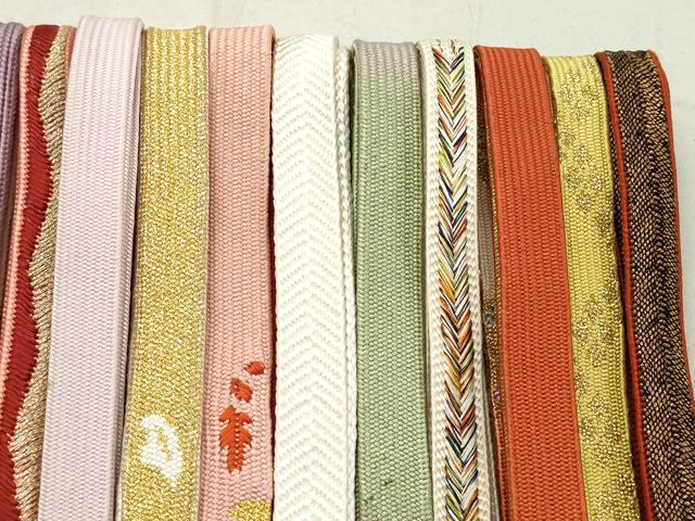 平和屋着物●和装小物　帯締め20本　高麗組　笹浪組　畝組　金糸　逸品　DAAP5138by