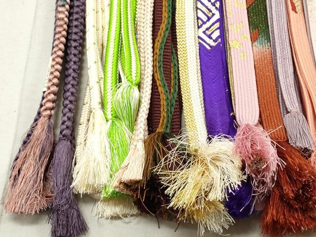平和屋着物●和装小物　帯締め20本　高麗組　笹浪組　畝組　金糸　逸品　DAAP5138by