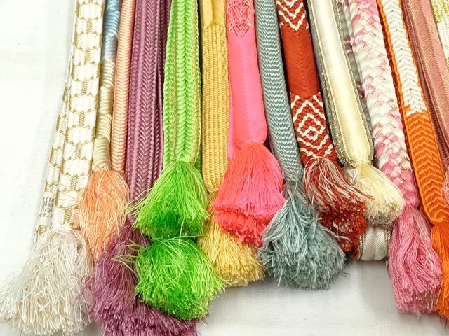 平和屋着物●和装小物　帯締め20本　高麗組　亀甲組　冠組　笹浪組　金銀糸　逸品　DAAP5141by