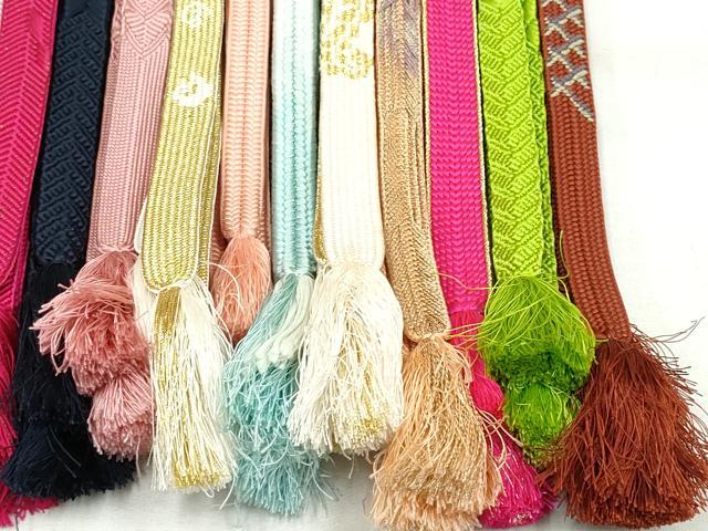 平和屋着物●和装小物　帯締め20本　高麗組　奈良組　冠組　笹浪組　金銀糸　逸品　DAAP5142by