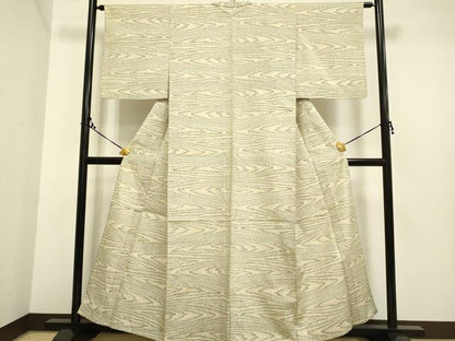 平和屋着物▽上質な紬 単衣 流水文 正絹 逸品 DAAP7376du