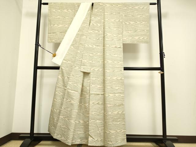 平和屋着物▽上質な紬 単衣 流水文 正絹 逸品 DAAP7376du
