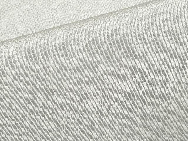 平和屋着物▽上質な色無地　単衣　作家物　利休白茶色　鬼しぼ縮緬　正絹　逸品　DAAP7379du
