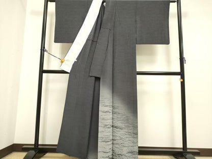 平和屋着物▽豪華 単衣 霞文 暈し染め 正絹 逸品 DAAP7386du