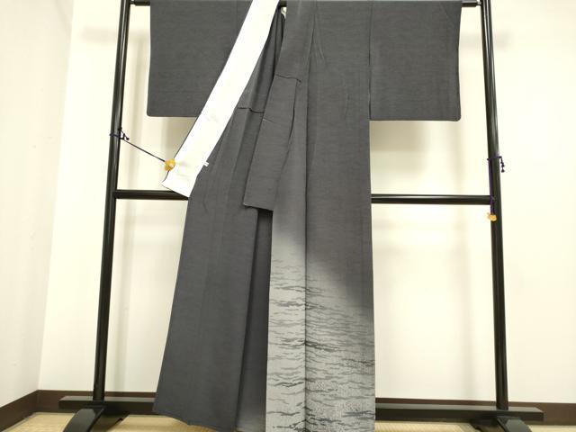 平和屋着物▽豪華 単衣 霞文 暈し染め 正絹 逸品 DAAP7386du