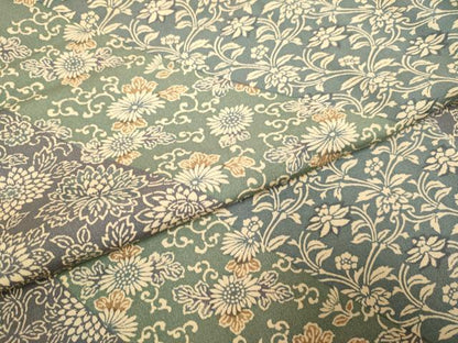 平和屋着物▽上質な小紋 単衣 型染め 花唐草文 正絹 逸品 DAAP7391du