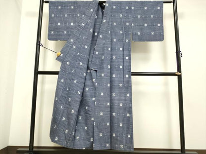 平和屋着物▽上質な紬 単衣 舞花文 正絹 逸品 DAAP7405du