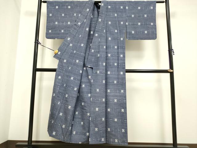 平和屋着物▽上質な紬 単衣 舞花文 正絹 逸品 DAAP7405du