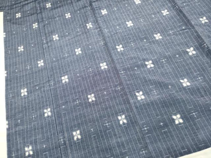 平和屋着物▽上質な紬 単衣 舞花文 正絹 逸品 DAAP7405du
