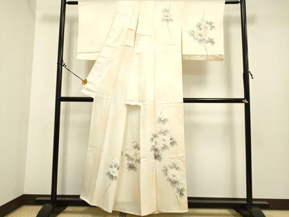 平和屋着物▽訪問着 単衣 手描き 草花文 暈し染め 正絹 逸品 DAAP7407du