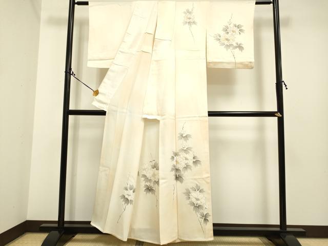 平和屋着物▽訪問着 単衣 手描き 草花文 暈し染め 正絹 逸品 DAAP7407du