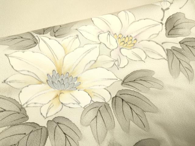 平和屋着物▽訪問着 単衣 手描き 草花文 暈し染め 正絹 逸品 DAAP7407du