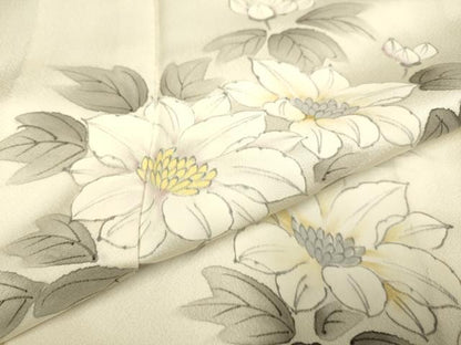 平和屋着物▽訪問着 単衣 手描き 草花文 暈し染め 正絹 逸品 DAAP7407du