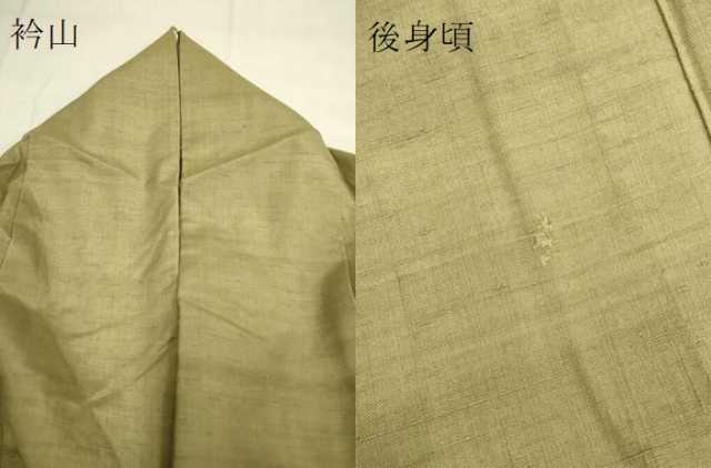 平和屋着物▽結城紬 単衣 木蘭色 正絹 逸品 DAAP7409du