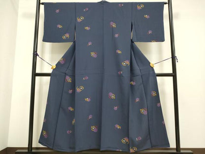 平和屋着物▽上質な小紋 単衣 梅文 正絹 逸品 DAAP7411du
