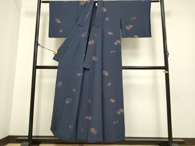 平和屋着物▽上質な小紋 単衣 梅文 正絹 逸品 DAAP7411du