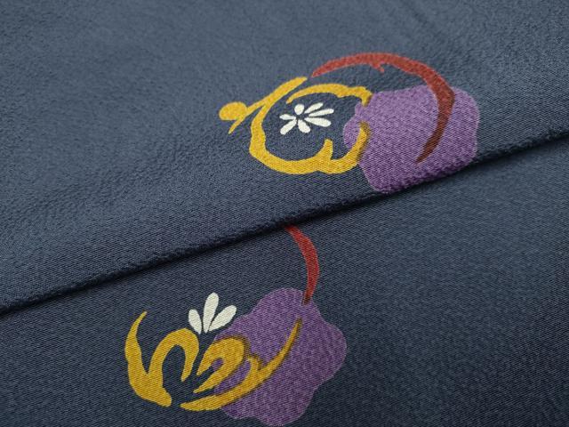 平和屋着物▽上質な小紋 単衣 梅文 正絹 逸品 DAAP7411du