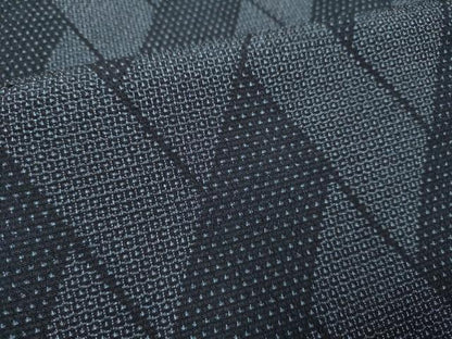 平和屋着物▽本塩沢　単衣　110亀甲　幾何学文様　正絹　逸品　DAAP7413du