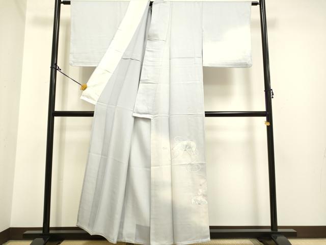 平和屋着物▽訪問着 単衣 刺繍 片輪車花文 暈し染め 正絹 逸品 DAAP7414du