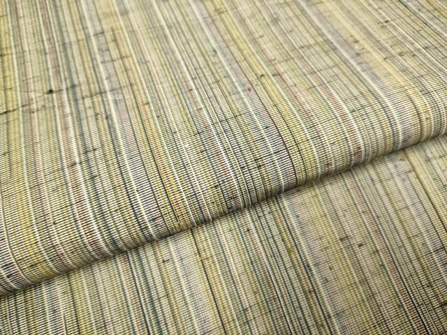 平和屋着物▽上質な紬 単衣 縞 正絹 逸品 DAAP7415du