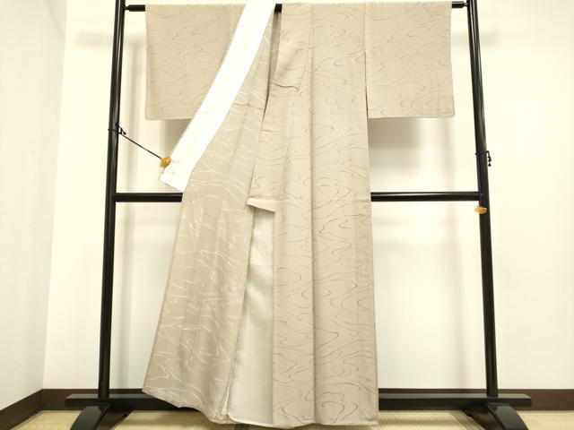 平和屋着物▽上質な小紋 単衣 流水文 金彩 正絹 逸品 DAAP7418du