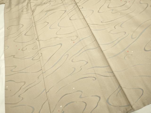 平和屋着物▽上質な小紋 単衣 流水文 金彩 正絹 逸品 DAAP7418du