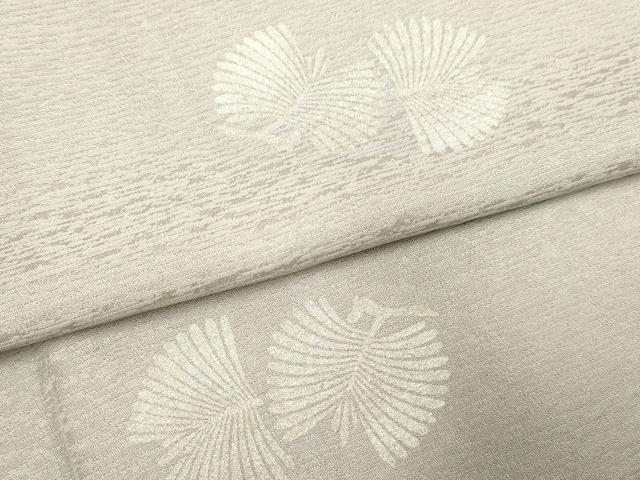 平和屋着物▽上質な小紋 単衣 松葉文 銀彩 正絹 逸品 DAAP7421du