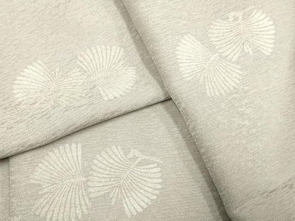 平和屋着物▽上質な小紋 単衣 松葉文 銀彩 正絹 逸品 DAAP7421du