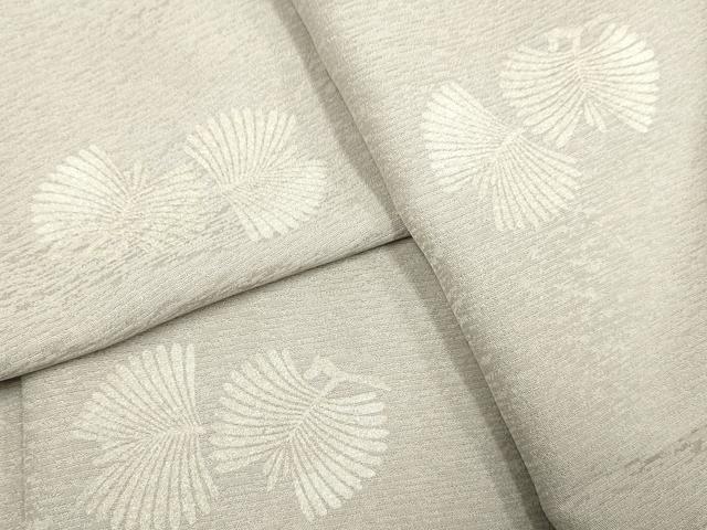 平和屋着物▽上質な小紋 単衣 松葉文 銀彩 正絹 逸品 DAAP7421du
