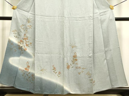 平和屋着物▽訪問着 単衣 草花文 暈し染め 正絹 逸品 DAAP7424du