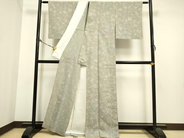 平和屋着物▽上質な小紋 単衣 草花文 正絹 逸品 DAAP7428du