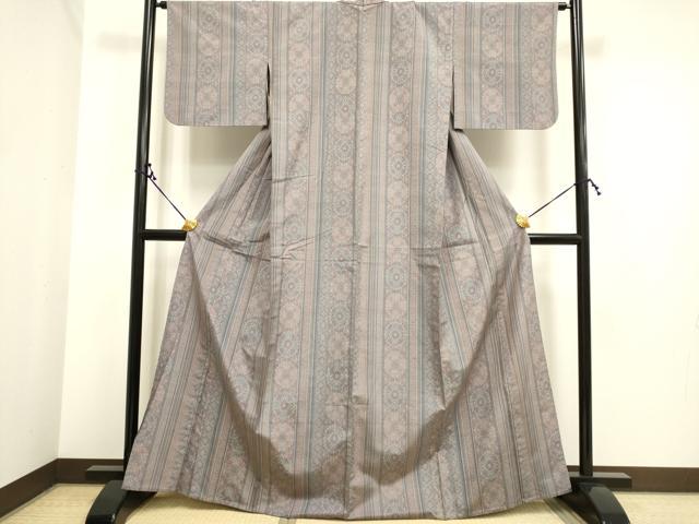 平和屋着物▽上質な紬 単衣 花間道 正絹 逸品 DAAP7430du