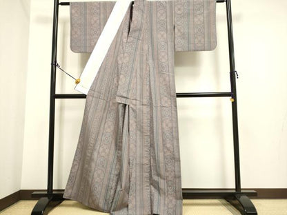 平和屋着物▽上質な紬 単衣 花間道 正絹 逸品 DAAP7430du
