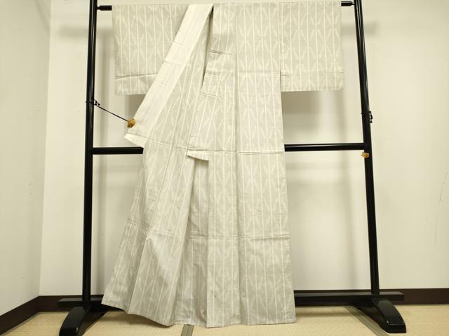 平和屋着物▽本場大島紬　白大島　単衣　100亀甲　間道　正絹　逸品　DAAP7432du