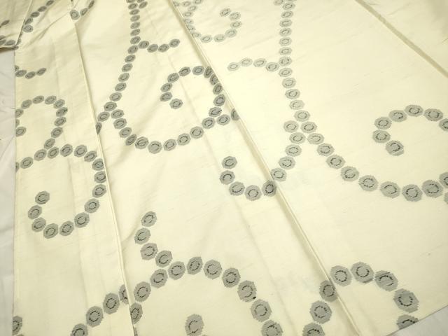 平和屋着物▽上質な紬 単衣 唐草文 正絹 逸品 DAAP7434du