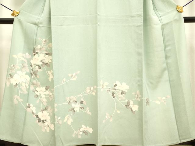 平和屋着物▽訪問着 単衣 友禅 枝花文 正絹 逸品 DAAP7441du