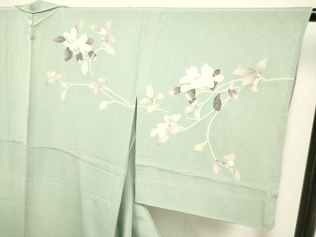 平和屋着物▽訪問着 単衣 友禅 枝花文 正絹 逸品 DAAP7441du
