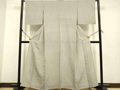 平和屋着物▽上質な小紋 単衣 縞 正絹 逸品 DAAP7442du