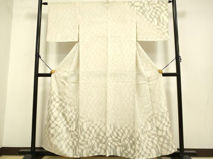 平和屋着物▽訪問着 単衣 変わり格子 金彩 正絹 逸品 DAAP7456du