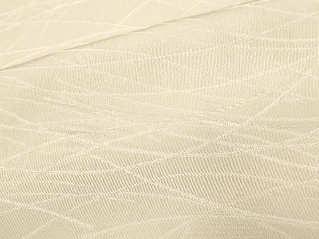 平和屋着物▽上質な色無地　単衣　芝地紋　白茶色　正絹　逸品　DAAP7457du