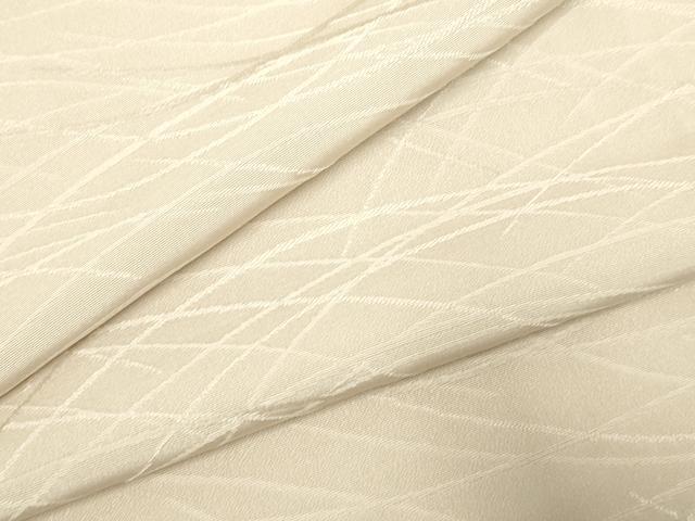 平和屋着物▽上質な色無地　単衣　芝地紋　白茶色　正絹　逸品　DAAP7457du